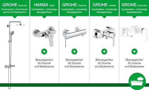 HELMA Komfortplus Bad: Brausearmaturen HELMA Komfortplus Bad: Brausearmaturen