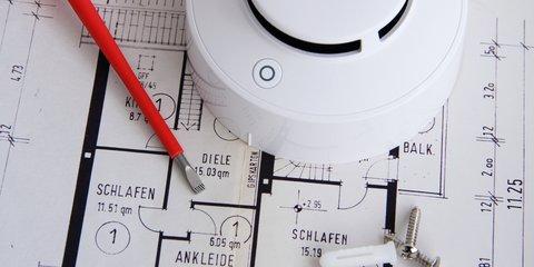 Grundrissplan mit Rauchmelder Grundrissplan mit Rauchmelder