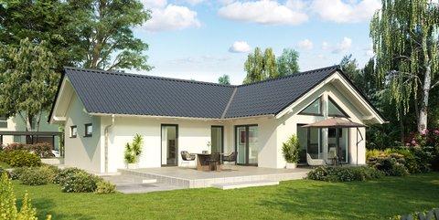 HELMA-Bungalow Kopenhagen: Gartenansicht HELMA-Bungalow Kopenhagen: Gartenansicht