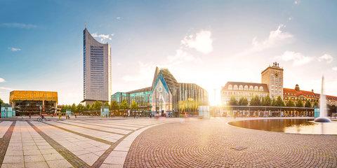 Panorama vom Augustplatz in Leipzig Panorama vom Augustplatz in Leipzig